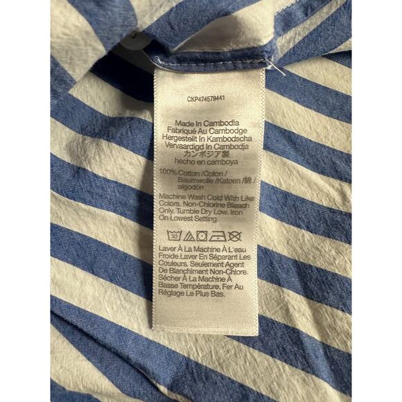 Madewell Signature Poplin Oversized Shirt Womens Sz S NJ590 - Picture 9 of 12